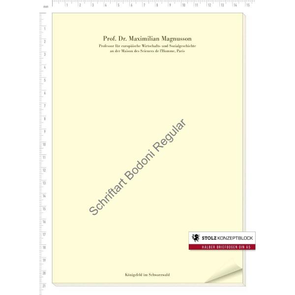 STOLZ Konzeptblock A5 blanko (Bodoni Regular)
